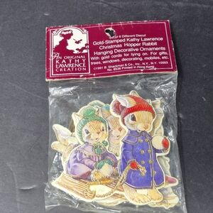 Vintage Kathy Lawerance Rabbit Christmas Ornaments